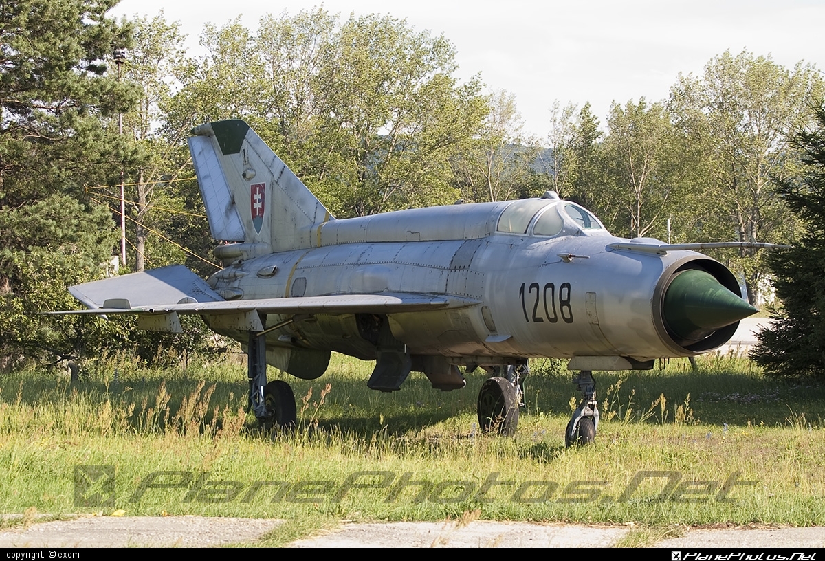 Mikoyan-Gurevich MiG-21MA - 1208 operated by Vzdušné sily OS SR (Slovak Air Force) #mig #mig21 #mig21ma #mikoyangurevich #slovakairforce #vzdusnesilyossr