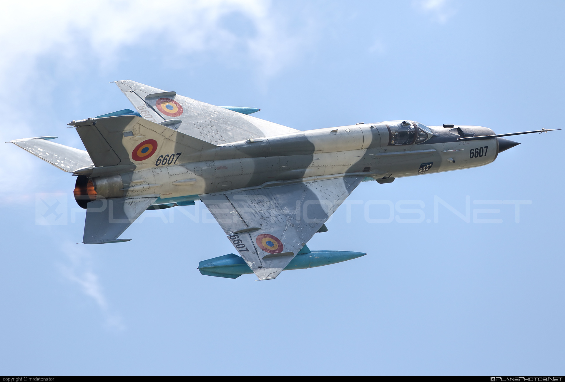 Mikoyan-Gurevich MiG-21MF - 6607 operated by Forţele Aeriene Române (Romanian Air Force) #forteleaerieneromane #mig #mig21 #mig21mf #mikoyangurevich #romanianairforce