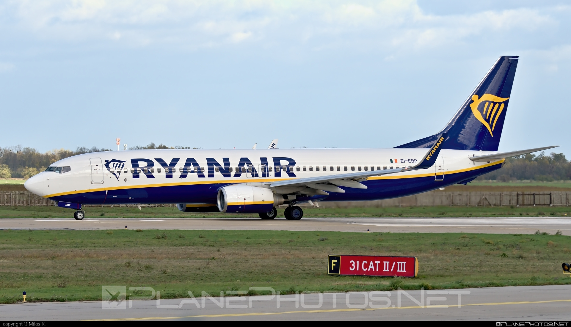 Boeing 737-800 - EI-EBP operated by Ryanair #b737 #b737nextgen #b737ng #boeing #boeing737 #ryanair