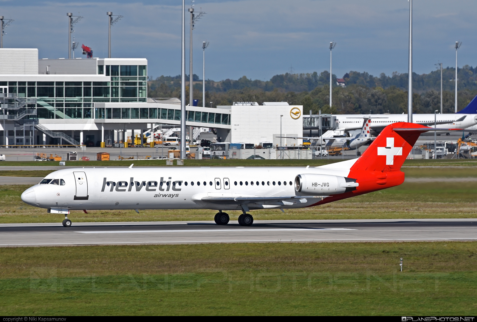 hb jvg fokker 100 operated by helvetic airways taken by niki hb jvg fokker 100 operated by helvetic airways taken by niki