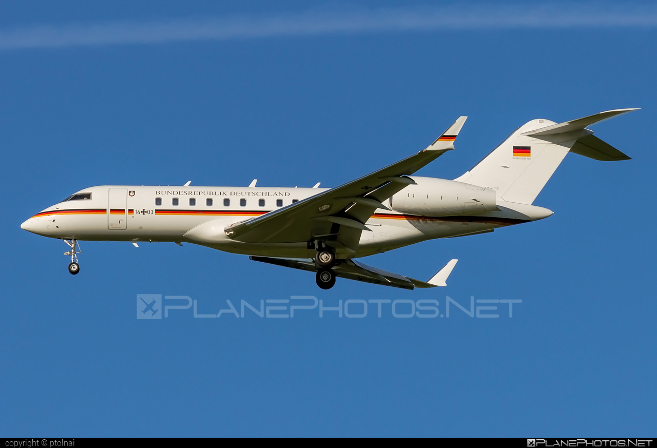 Bombardier Global 5000 (BD-700-1A11) - 14+03 operated by Luftwaffe (German Air Force) #GermanAirForce #bd7001a11 #bombardier #bombardierGlobal #bombardierGlobal5000 #global5000 #luftwaffe