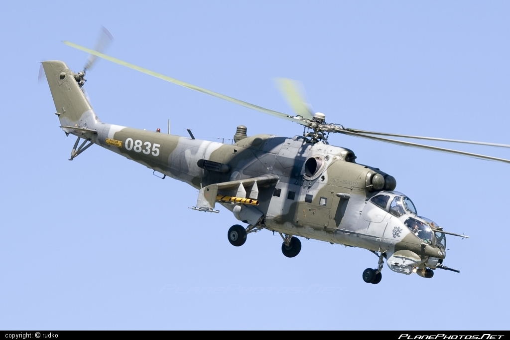 Mil Mi-24V - 0835 operated by Vzdušné síly AČR (Czech Air Force) #czechairforce #mi24 #mi24v #mil #mil24 #mil24v #milhelicopters #vzdusnesilyacr
