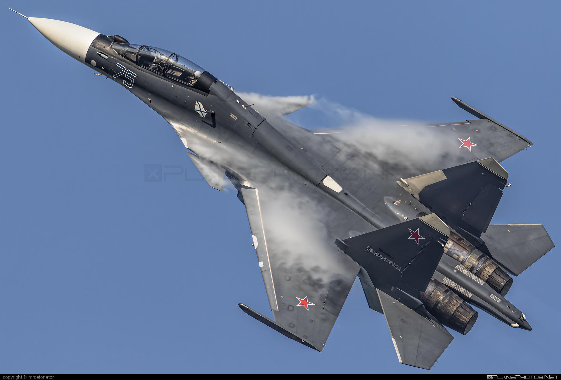 Rf Sukhoi Su 30sm Operated By Voyenno Morskoy Flot Rossii Russian Navy Taken By Mrdetonator Photoid Planephotos Net
