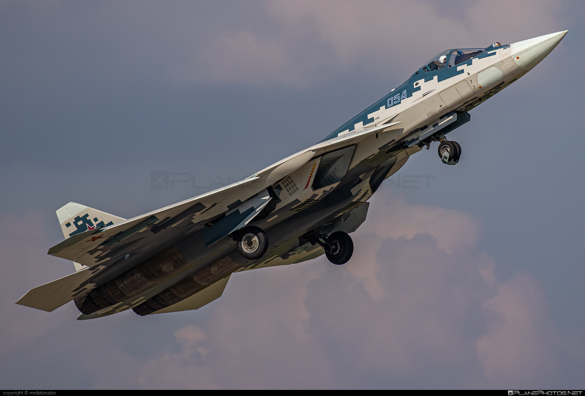 Sukhoi T-50 - 054 operated by Sukhoi Design Bureau #maks2019 #su57 #sukhoi #sukhoi57 #sukhoit50 #t50