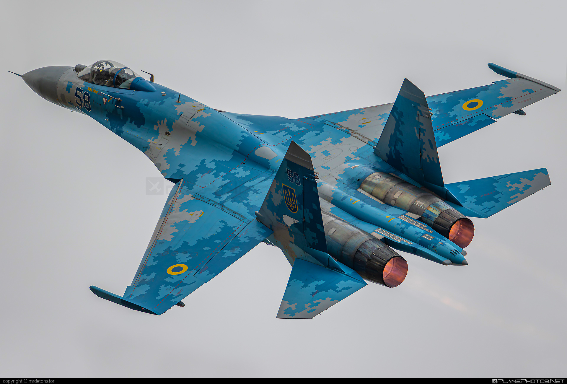 Sukhoi Su-27P - 58 operated by Povitryani Syly Ukrayiny (Ukrainian Air Force) #povitryanisylyukrayiny #su27 #su27p #sukhoi #sukhoi27 #ukrainianairforce