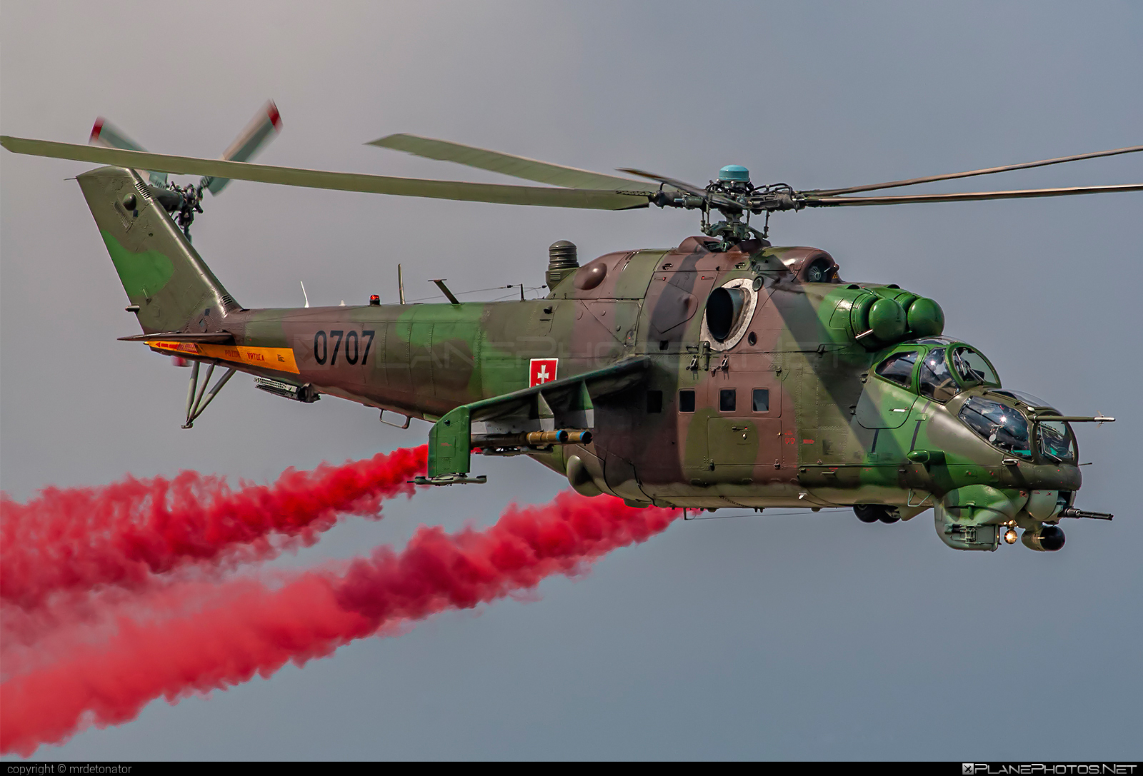 Mil Mi-24V - 0707 operated by Vzdušné sily OS SR (Slovak Air Force) #mi24 #mi24v #mil #mil24 #mil24v #milhelicopters #slovakairforce #vzdusnesilyossr