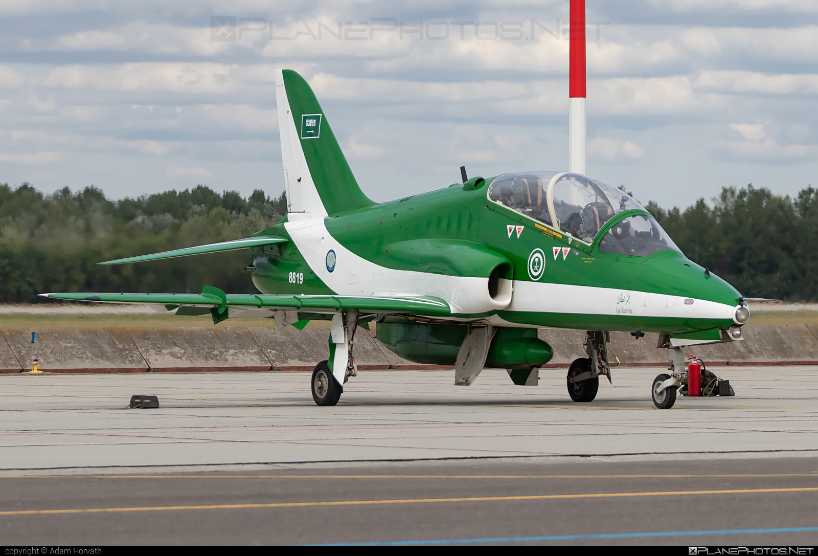 British Aerospace Hawk 65A - 8819 operated by Royal Saudi Air Force #RoyalSaudiAirForce #baehawk #britishaerospace #britishaerospacehawk #hawk65a #kecskemetairshow2021 #saudihawks