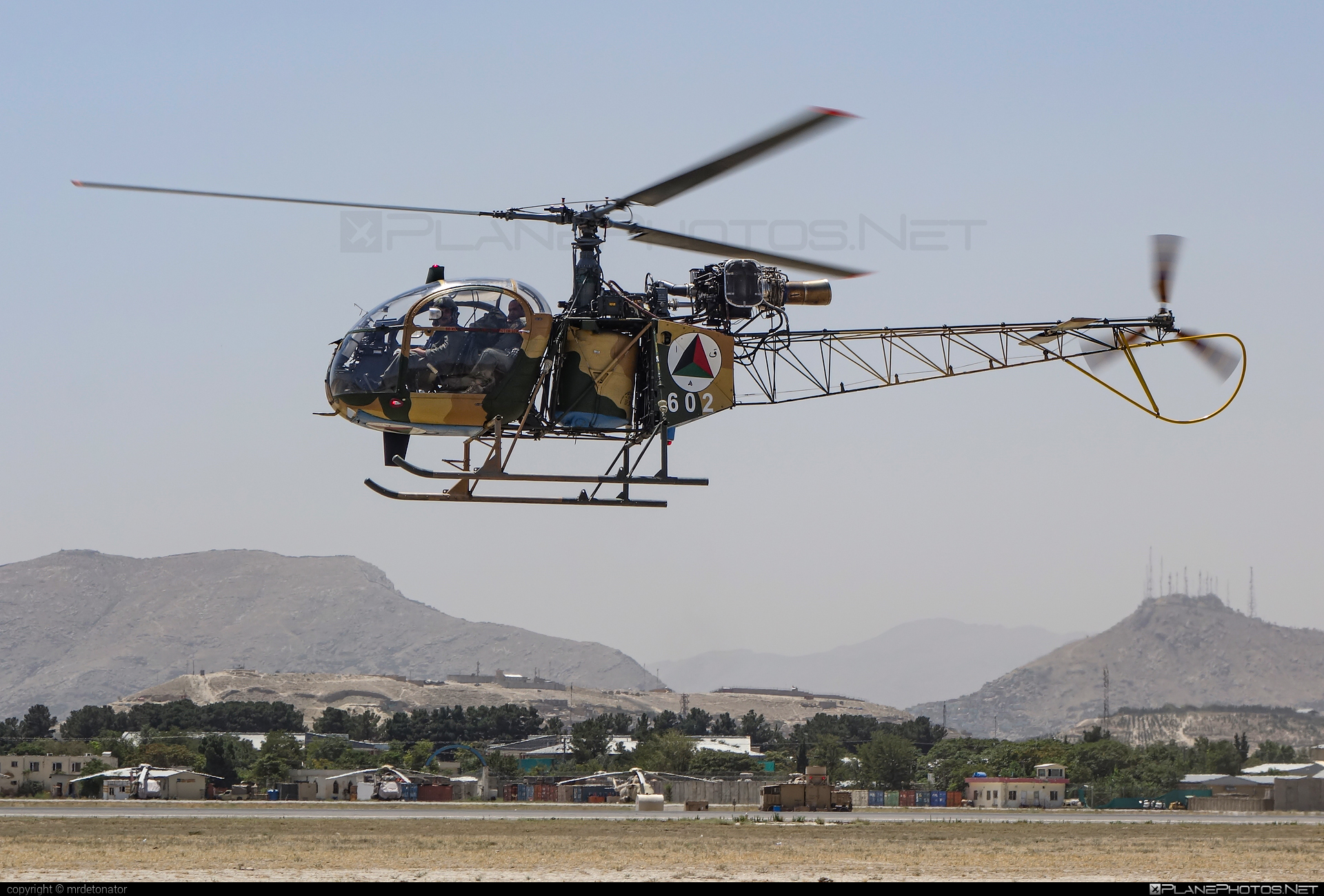 Hindustan Cheetal - 602 operated by Afghan Air Force #afghanairforce #hindustan #hindustancheetal #sa315 #sa315lama