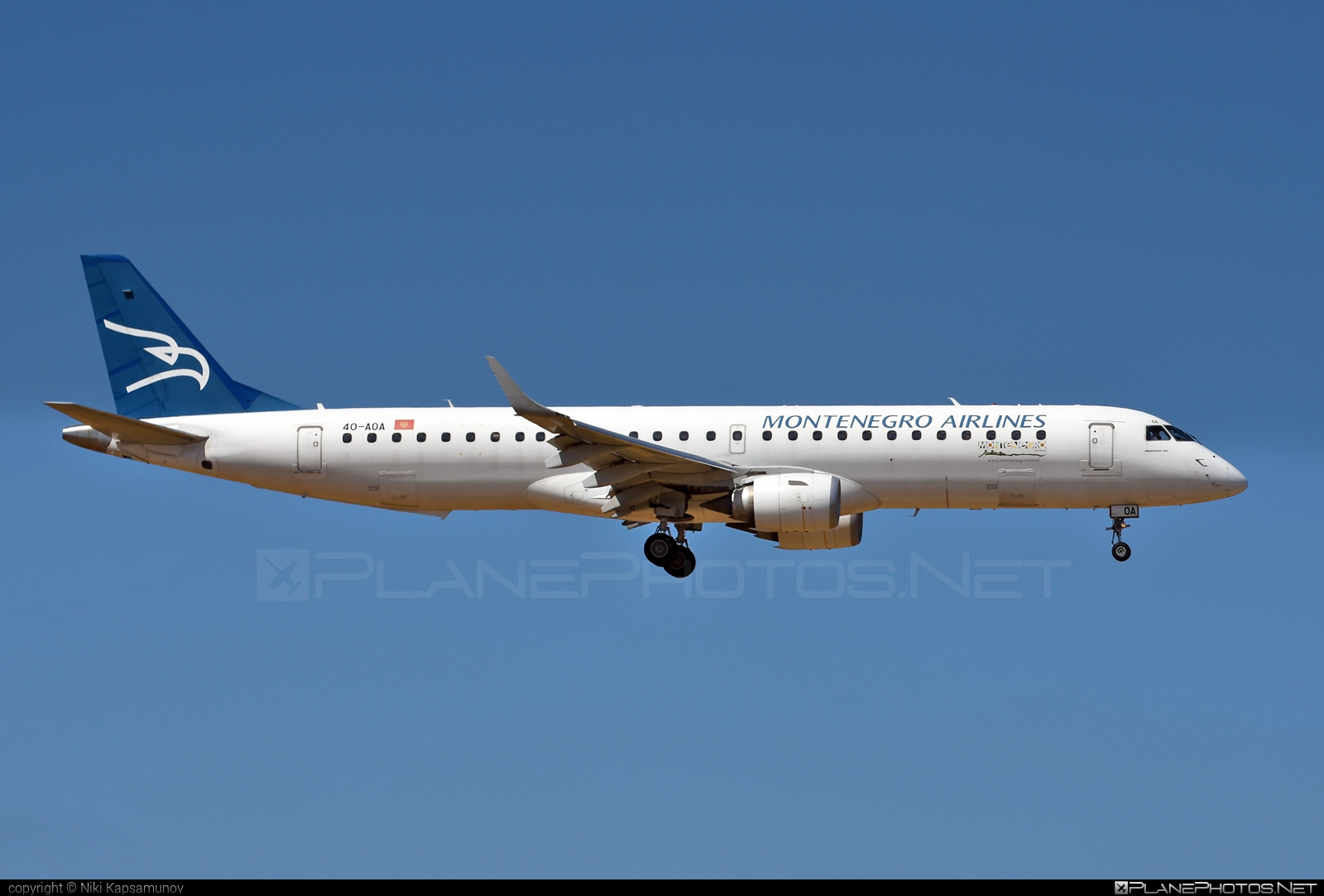 Embraer E195LR (ERJ-190-200LR) - 4O-AOA operated by Montenegro Airlines #MontenegroAirlines #e190 #e190200 #e190200lr #e195lr #embraer #embraer190200lr #embraer195 #embraer195lr
