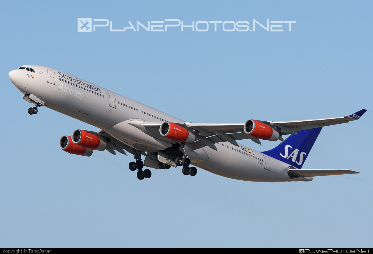 Airbus A340-313 - LN-RKF operated by Scandinavian Airlines (SAS) #a340 #a340family #airbus #airbus340 #sas #sasairlines #scandinavianairlines
