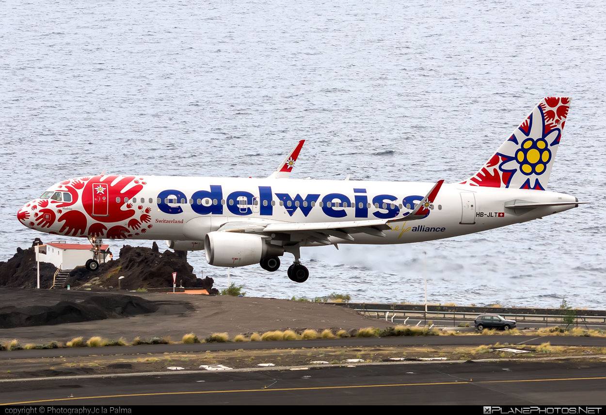 Airbus A320-214 - HB-JLT operated by Edelweiss Air #EdelweissAir #LaPalma #Madrisa #a320 #a320family #airbus #airbus320