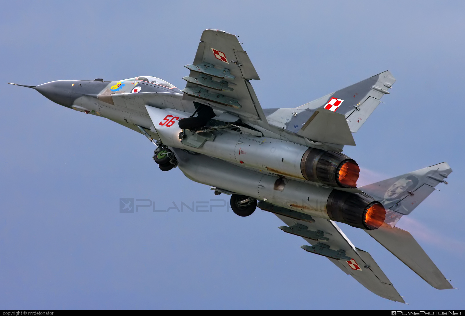 Mikoyan-Gurevich MiG-29A - 56 operated by Siły Powietrzne Rzeczypospolitej Polskiej (Polish Air Force) #mig #mig29 #mig29a #mikoyangurevich #polishairforce #silypowietrzne
