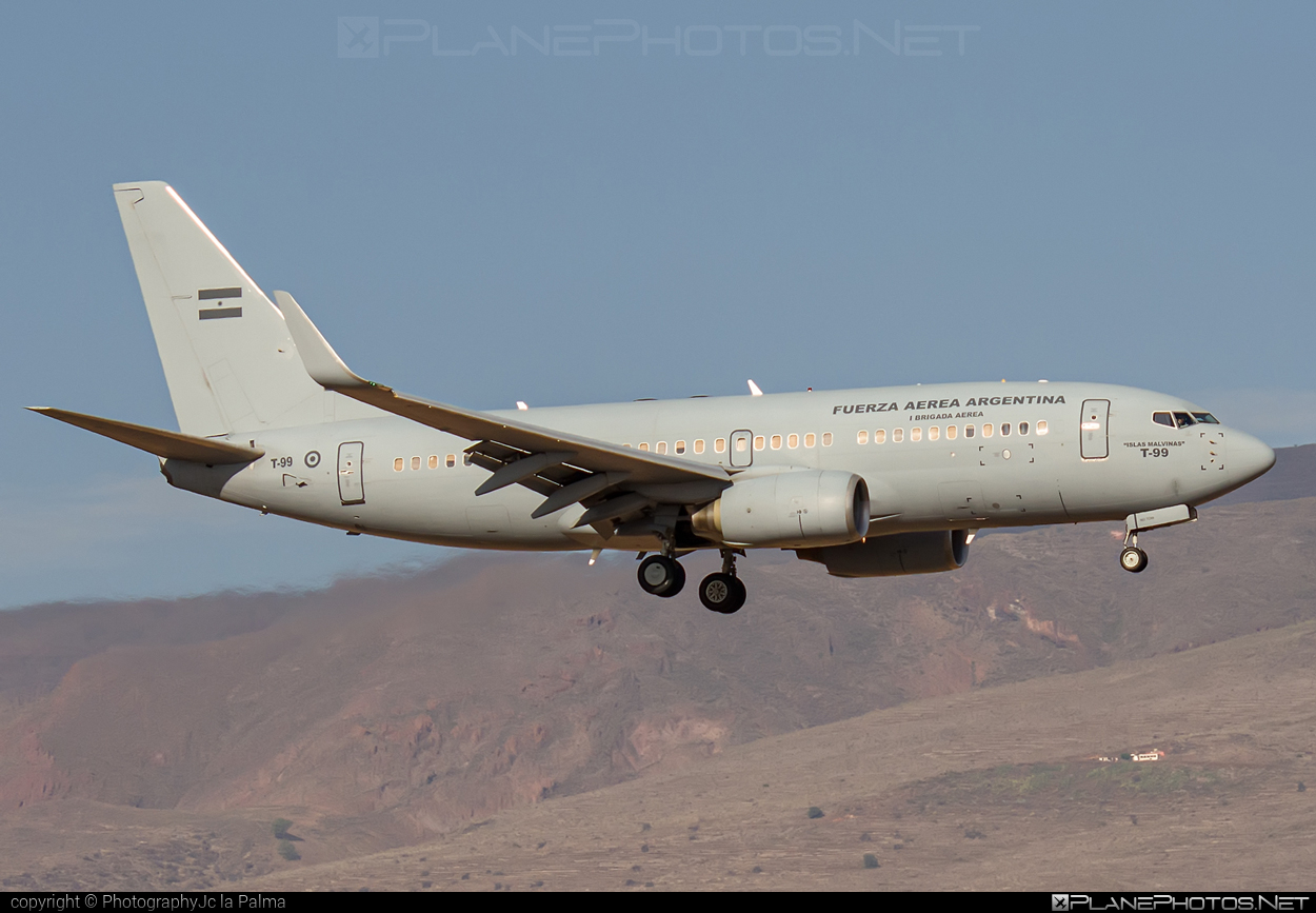 Boeing 737-700 - T-99 operated by Argentina - Air Force #b737 #b737nextgen #b737ng #boeing #boeing737