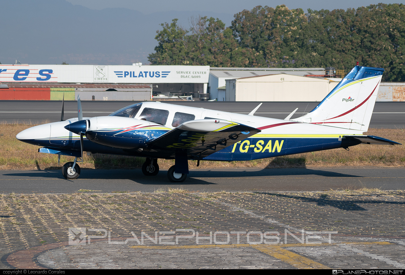 Piper PA-34-200T Seneca II - TG-SAN operated by Private operator #piper