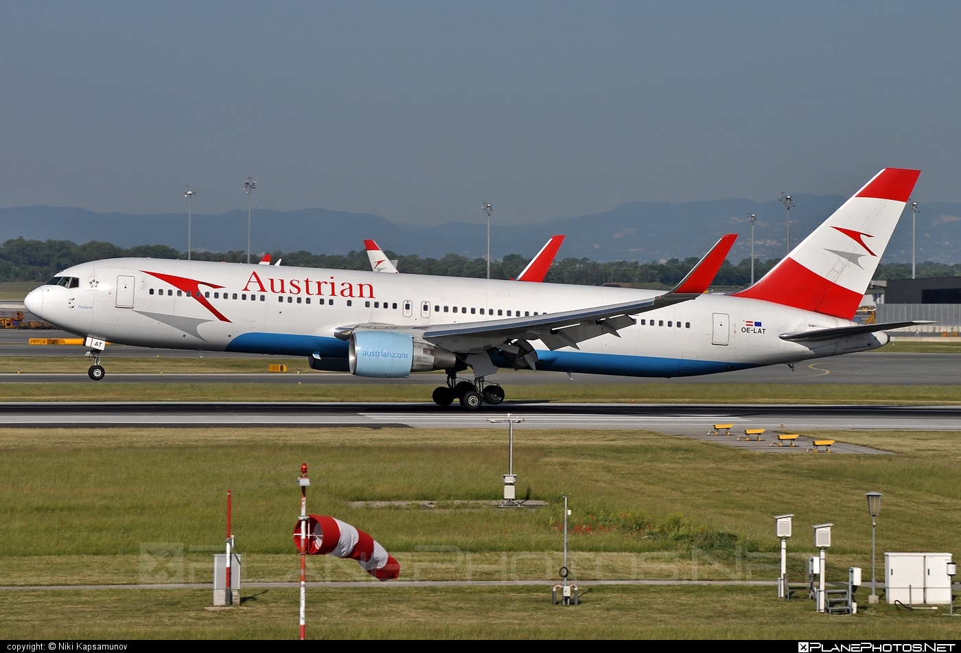 Boeing 767-300ER - OE-LAT operated by Austrian Airlines #austrian #austrianAirlines #b767 #b767er #boeing #boeing767