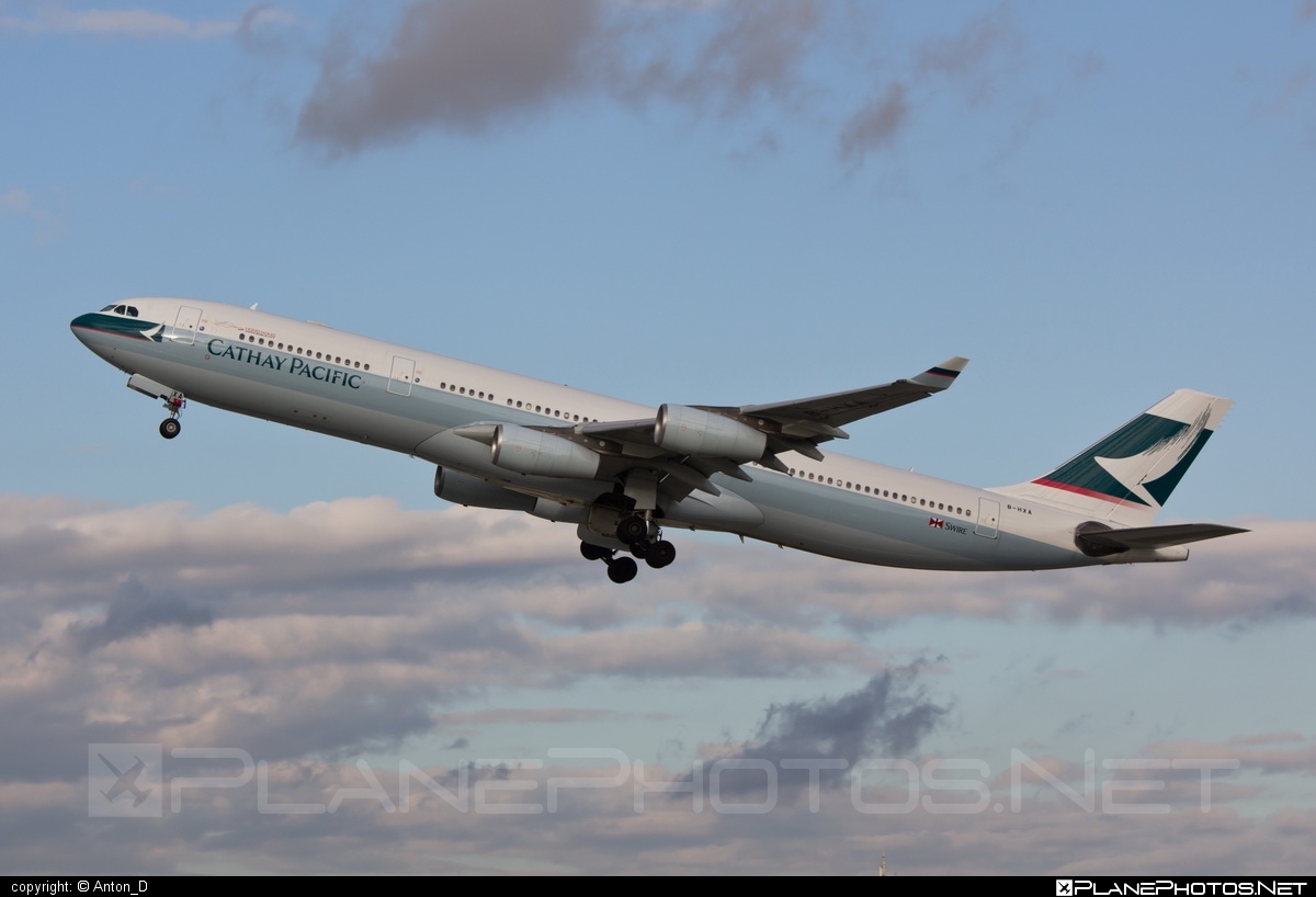 Airbus A340-313E - B-HXA operated by Cathay Pacific Airways #a340 #a340family #airbus #airbus340 #cathaypacific #cathaypacificairways