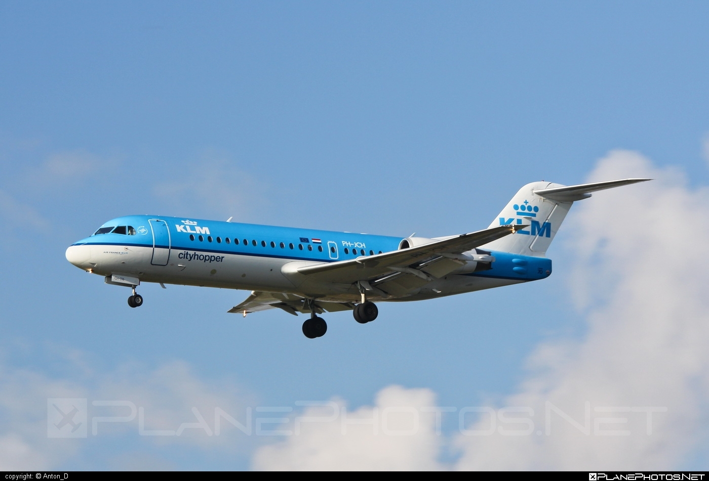 Fokker 70 - PH-JCH operated by KLM Cityhopper #fokker #fokker70 #klm #klmcityhopper