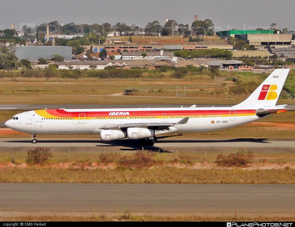 Airbus A340-313E - EC-HGV operated by Iberia #a340 #a340family #airbus #airbus340 #iberia