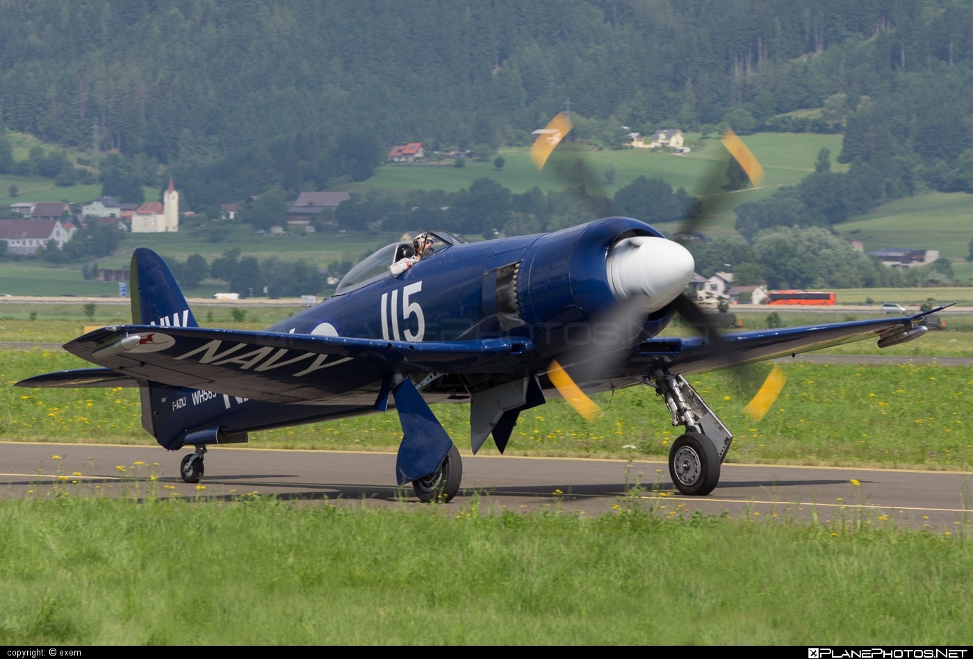 Hawker Sea Fury FB.11 - F-AZXJ operated by Private operator #airpower #airpower2013 #hawker
