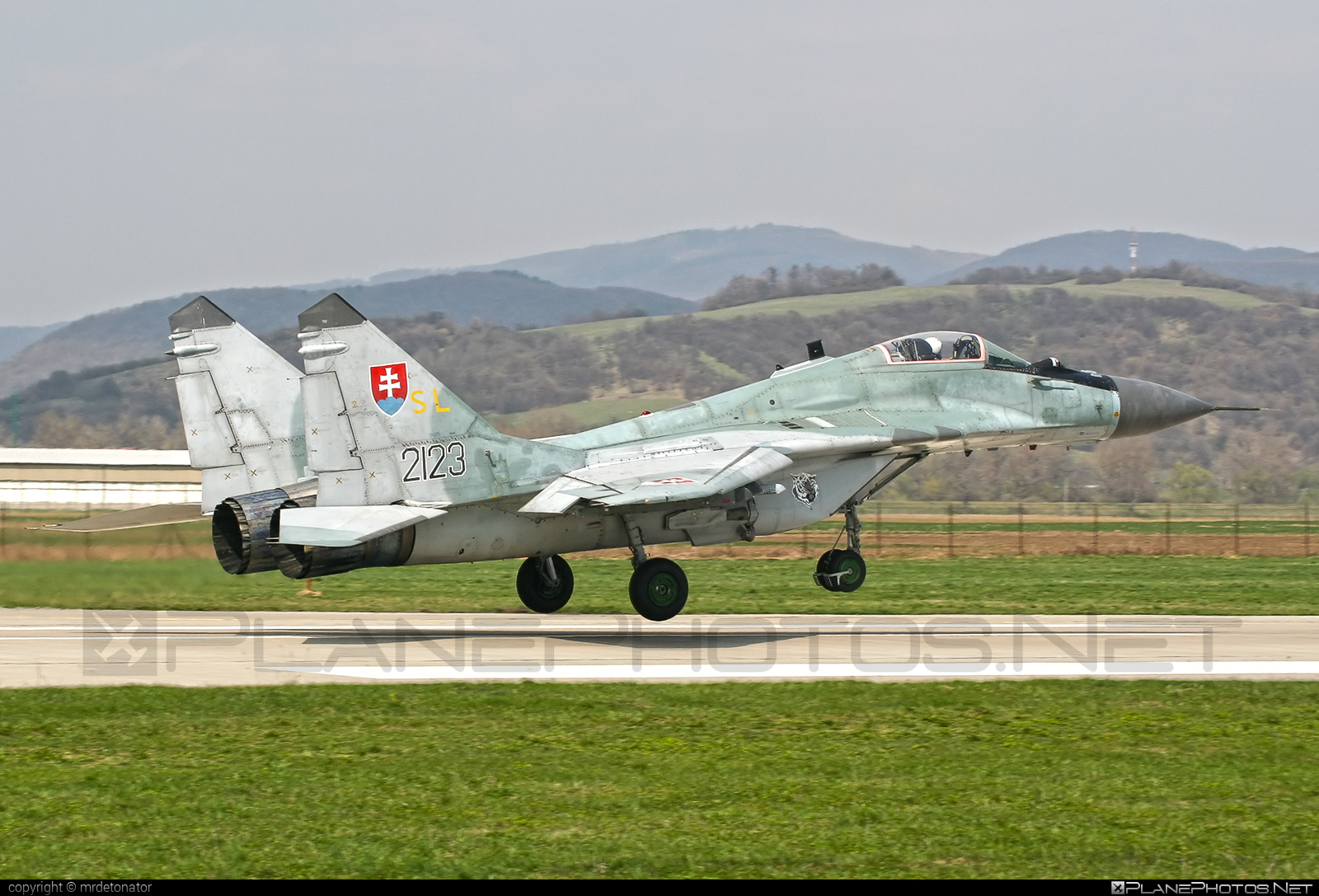 Mikoyan-Gurevich MiG-29AS - 2123 operated by Vzdušné sily OS SR (Slovak Air Force) #mig #mig29 #mig29as #mikoyangurevich #slovakairforce #vzdusnesilyossr