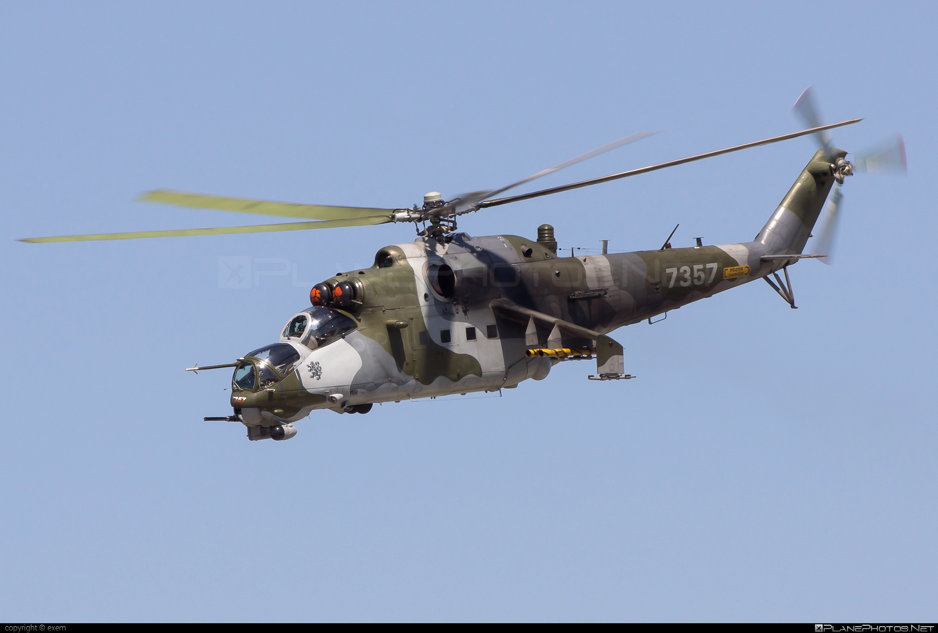 Mil Mi-24V - 7357 operated by Vzdušné síly AČR (Czech Air Force) #czechairforce #mi24 #mi24v #mil #mil24 #mil24v #milhelicopters #vzdusnesilyacr