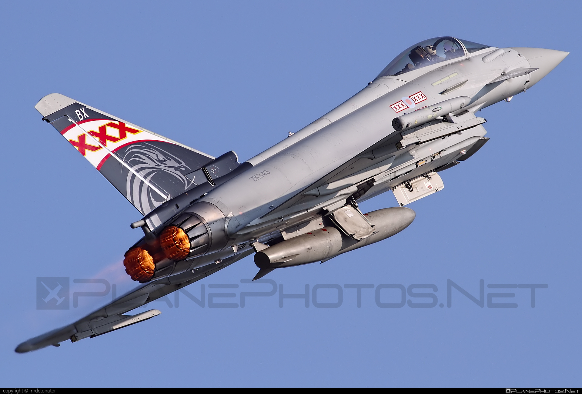 Eurofighter Typhoon FGR.4 - ZK343 operated by Royal Air Force (RAF) #ef2000 #eurofighter #eurofightertyphoon #raf #royalAirForce #typhoon #typhoonfgr4