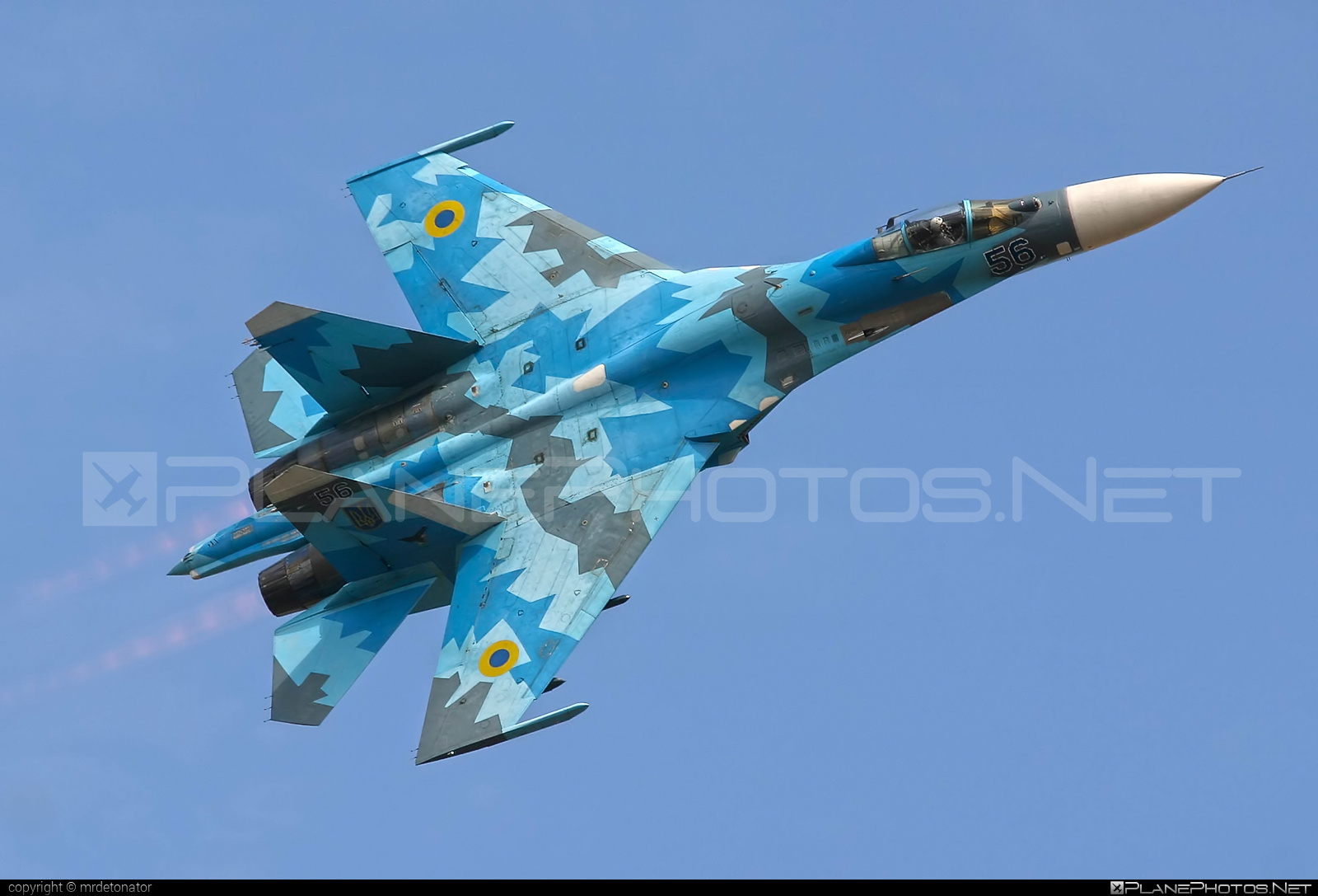 Sukhoi Su-27S - 56 operated by Povitryani Syly Ukrayiny (Ukrainian Air Force) #povitryanisylyukrayiny #su27 #su27s #sukhoi #sukhoi27 #ukrainianairforce