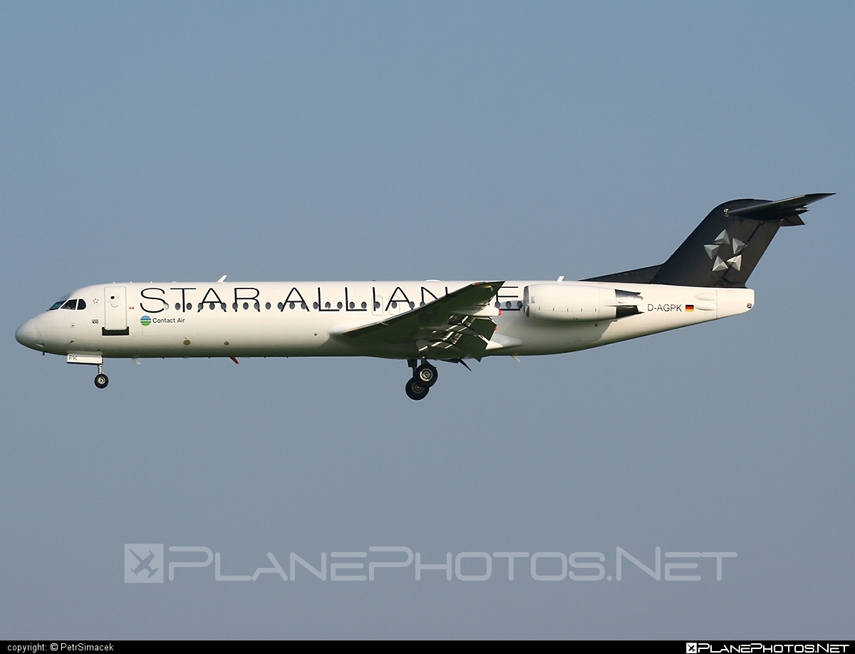 Fokker 100 - D-AGPK operated by Contact Air #fokker #fokker100 #staralliance