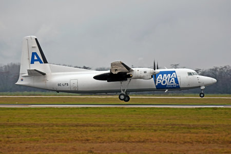 Fokker 50 Freighter - SE-LFS operated by Amapola Flyg
