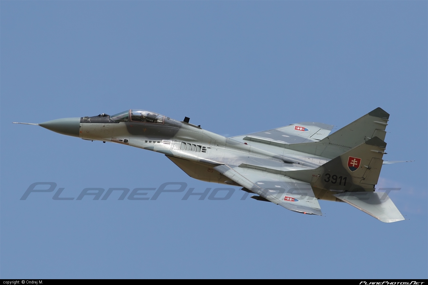 Mikoyan-Gurevich MiG-29AS - 3911 operated by Vzdušné sily OS SR (Slovak Air Force) #mig #mig29 #mig29as #mikoyangurevich #slovakairforce #vzdusnesilyossr