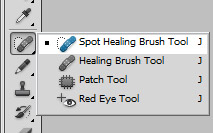 Spot healing brush tool